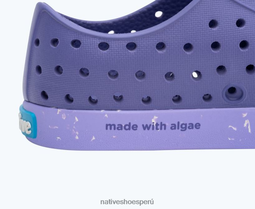 educacion fisica Native Shoes niños flor de jefferson violeta neblina/morado curativo/motas de concha HV64F8194 calzado