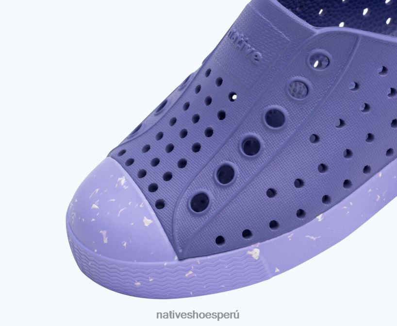 educacion fisica Native Shoes niños flor de jefferson violeta neblina/morado curativo/motas de concha HV64F8194 calzado