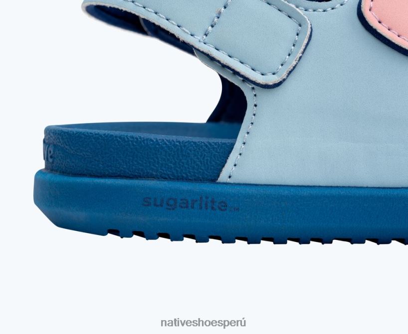 educacion fisica Native Shoes niños frankie sugarlite azul cielo/ azul vallarta/ correas princess gone bananas HV64F8102 calzado