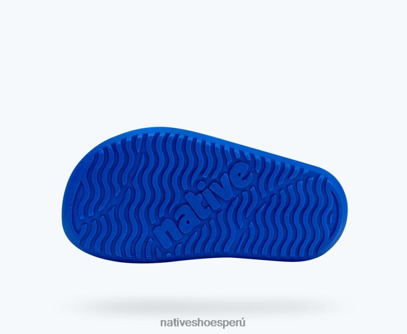 educacion fisica Native Shoes niños frankie sugarlite azul descansando/ verde apio/ azul uv/ hiper correa uv HV64F885 calzado