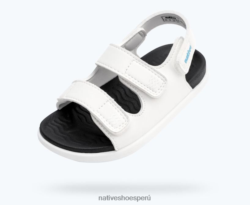 educacion fisica Native Shoes niños frankie sugarlite blanco concha/ negro jiffy HV64F8108 calzado