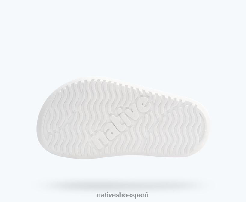 educacion fisica Native Shoes niños frankie sugarlite blanco concha/ negro jiffy HV64F8108 calzado