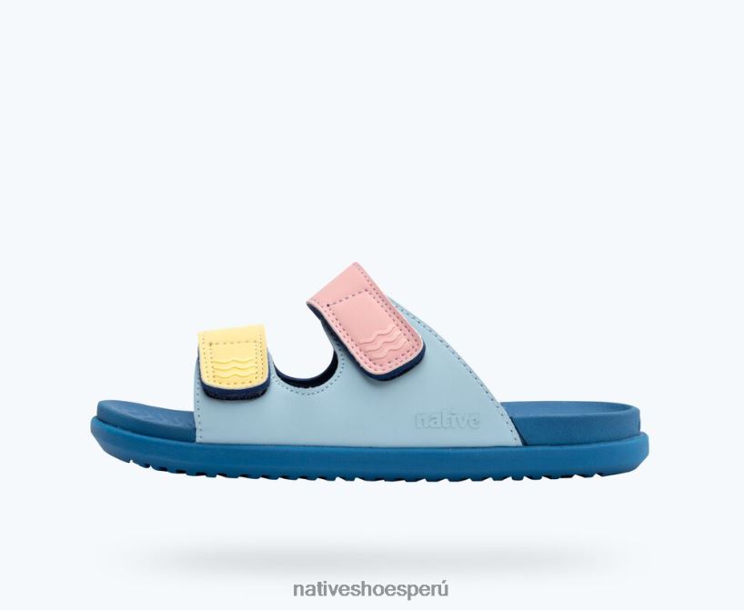 educacion fisica Native Shoes niños frankie sugarlite junior azul cielo/ azul vallarta/ correas princess gone bananas HV64F890 calzado