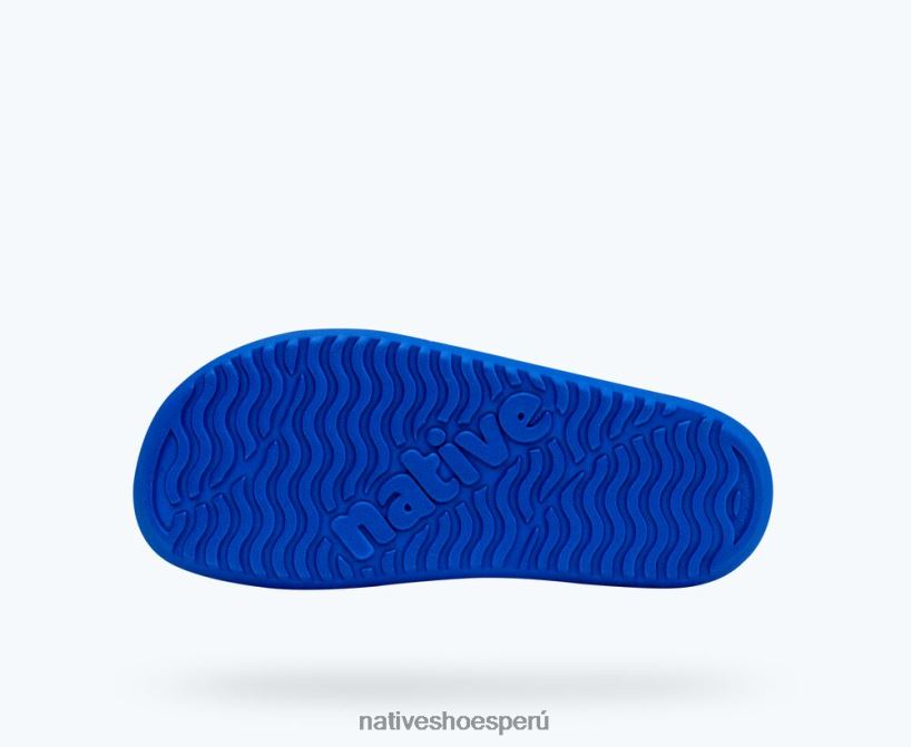 educacion fisica Native Shoes niños frankie sugarlite junior azul descansando/ verde apio/ azul uv/ hiper correa uv HV64F886 calzado