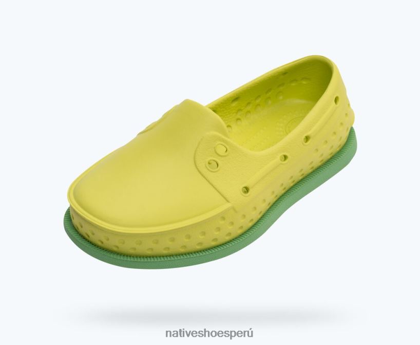 educacion fisica Native Shoes niños howard sugarlite verde apio/verde caramelo/goma moteada de papaya HV64F8235 calzado
