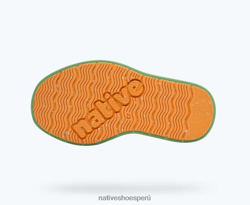educacion fisica Native Shoes niños howard sugarlite verde apio/verde caramelo/goma moteada de papaya HV64F8235 calzado