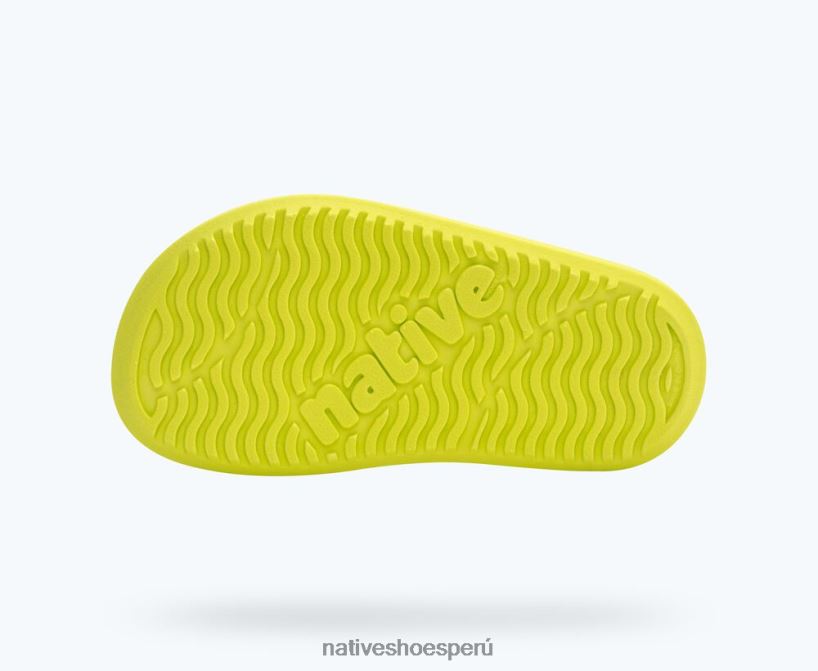 educacion fisica Native Shoes niños impresión charley sugarlite teñido anudado verde apio/arco iris HV64F898 calzado