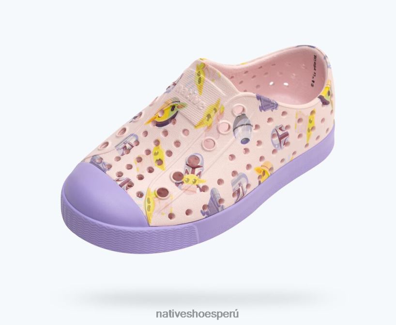 educacion fisica Native Shoes niños impresión de jefferson star wars rosa leche/ morado curativo/ mando aop HV64F8223 calzado