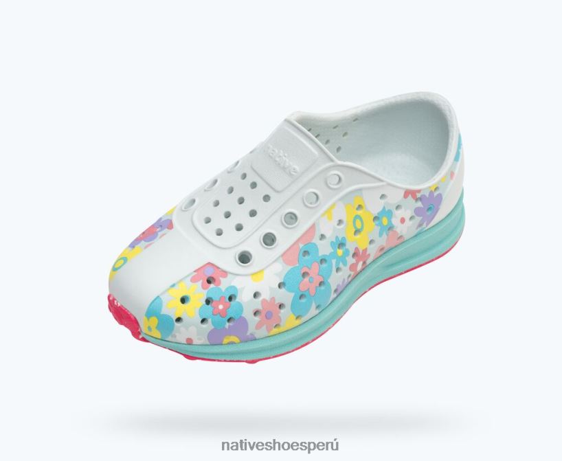 educacion fisica Native Shoes niños impresión robbie sugarlite azul costero/azul hortensia/margarita pastel/caucho moteado deslumbrante HV64F8226 calzado