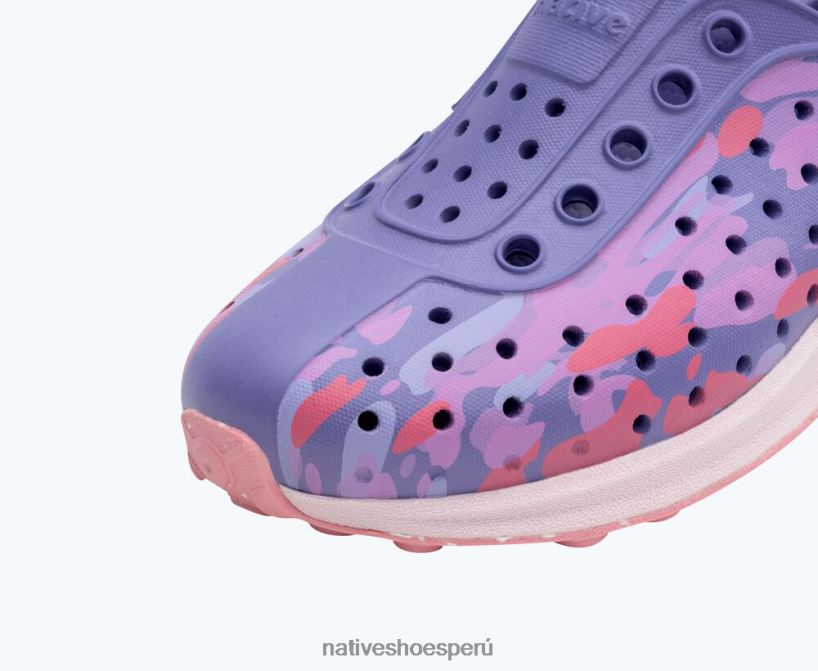 educacion fisica Native Shoes niños impresión robbie sugarlite violeta neblina/rosa pelusa/eucamo deslumbrante/goma moteada princesa HV64F8215 calzado