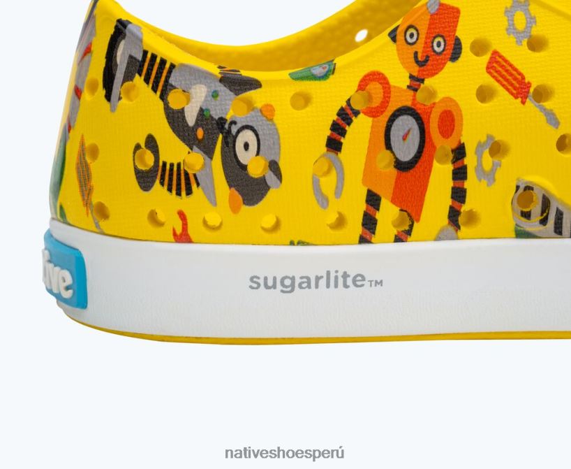 educacion fisica Native Shoes niños impresión sugarlite jefferson amarillo crayón/ blanco concha/ victoria robuddies HV64F8185 calzado