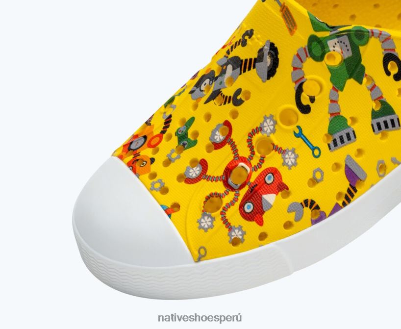 educacion fisica Native Shoes niños impresión sugarlite jefferson amarillo crayón/ blanco concha/ victoria robuddies HV64F8185 calzado