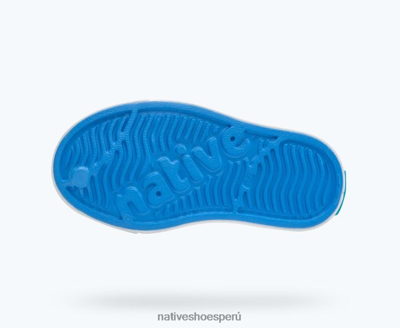 educacion fisica Native Shoes niños impresión sugarlite jefferson azul descansando/ blanco concha/ relámpago de apio HV64F8155 calzado
