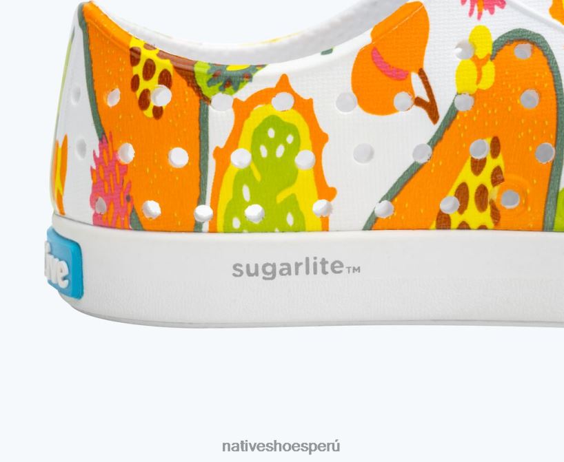 educacion fisica Native Shoes niños impresión sugarlite jefferson cáscara blanca/deslumbrante frutas tropicales HV64F8120 calzado