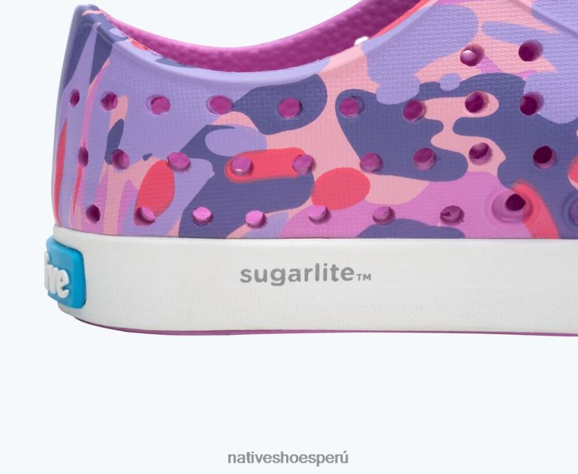 educacion fisica Native Shoes niños impresión sugarlite jefferson rosa winterberry/ blanco concha/ eucamo neblina HV64F8140 calzado