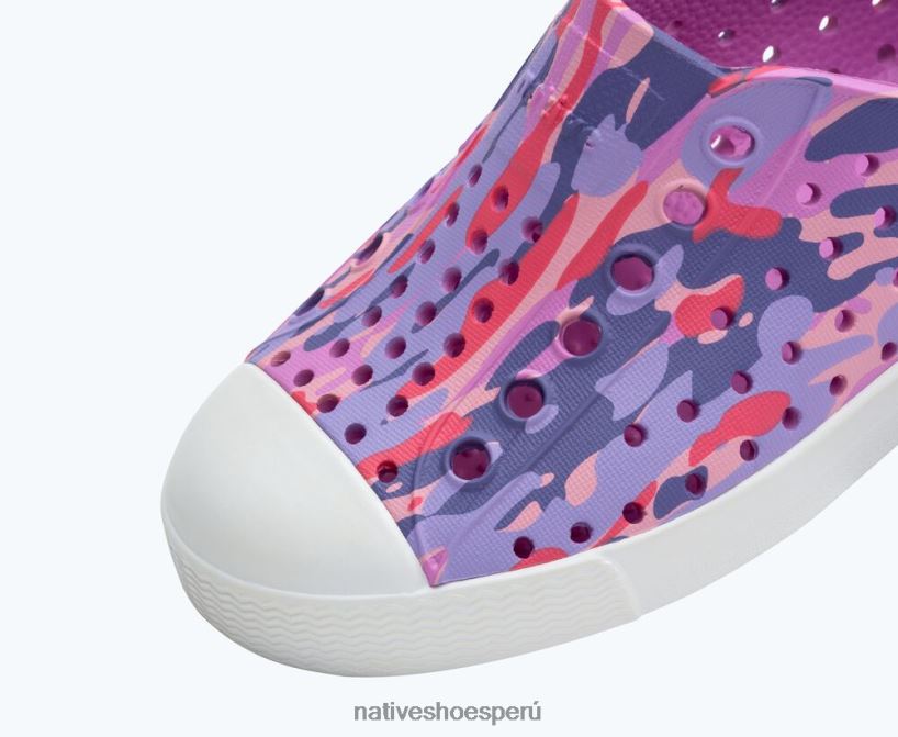 educacion fisica Native Shoes niños impresión sugarlite jefferson rosa winterberry/ blanco concha/ eucamo neblina HV64F8140 calzado