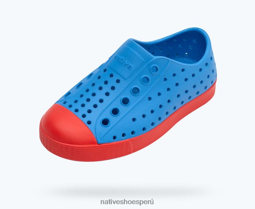 educacion fisica Native Shoes niños jefferson azul en reposo/hiperrojo HV64F8249 calzado