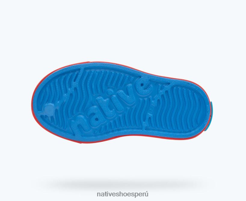 educacion fisica Native Shoes niños jefferson azul en reposo/hiperrojo HV64F8249 calzado