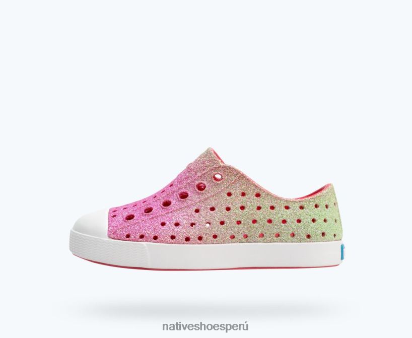 educacion fisica Native Shoes niños jefferson bling apio deslumbrante brillante/cáscara blanca HV64F8225 calzado