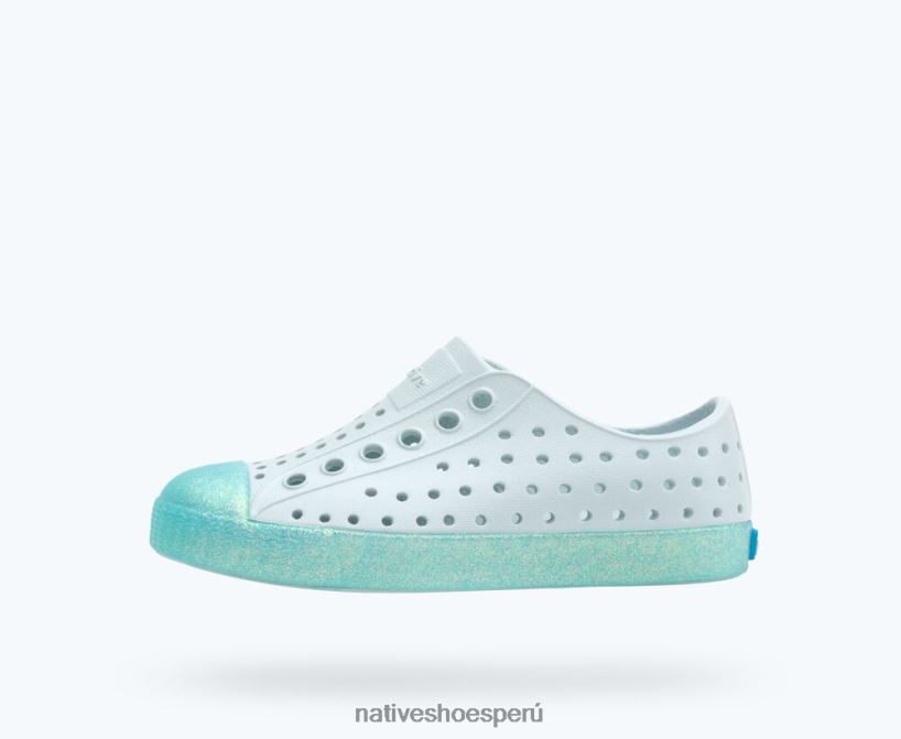 educacion fisica Native Shoes niños jefferson bling azul costero/ saba bling HV64F8236 calzado