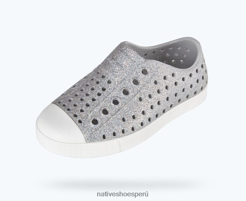 educacion fisica Native Shoes niños jefferson bling disco bling/ concha blanca HV64F8254 calzado
