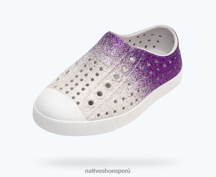 educacion fisica Native Shoes niños jefferson bling estrella de mar escarcha bling/ concha blanca HV64F8178 calzado