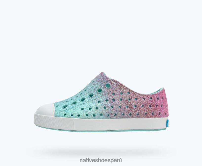educacion fisica Native Shoes niños jefferson bling hollywood hortensia bling/ concha blanca HV64F8177 calzado