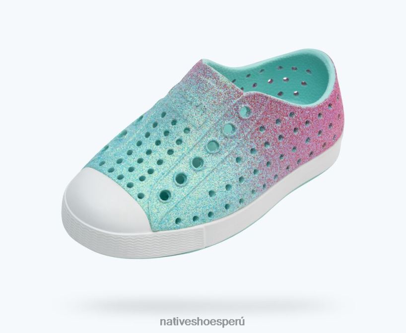 educacion fisica Native Shoes niños jefferson bling hollywood hortensia bling/ concha blanca HV64F8177 calzado