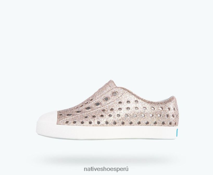 educacion fisica Native Shoes niños jefferson bling metal bling/ concha blanca HV64F8176 calzado