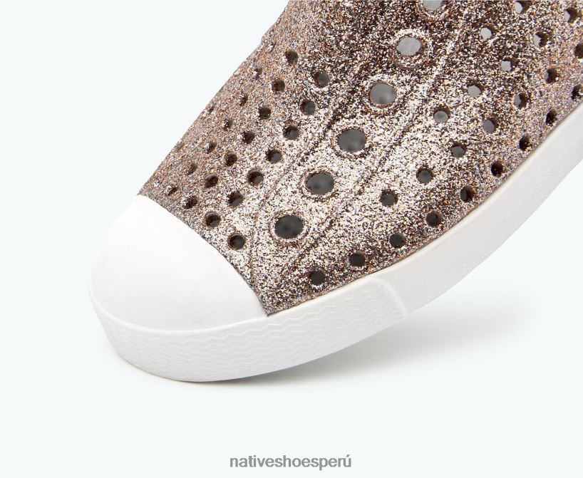 educacion fisica Native Shoes niños jefferson bling metal bling/ concha blanca HV64F8176 calzado