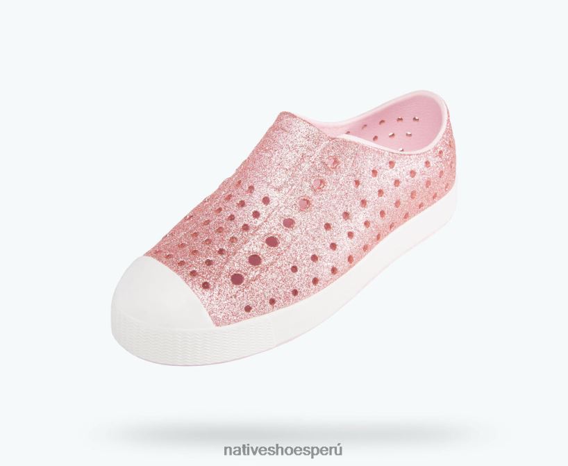 educacion fisica Native Shoes niños jefferson bling rosa leche bling/blanco concha HV64F8168 calzado