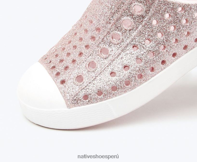 educacion fisica Native Shoes niños jefferson bling rosa leche bling/blanco concha HV64F8168 calzado