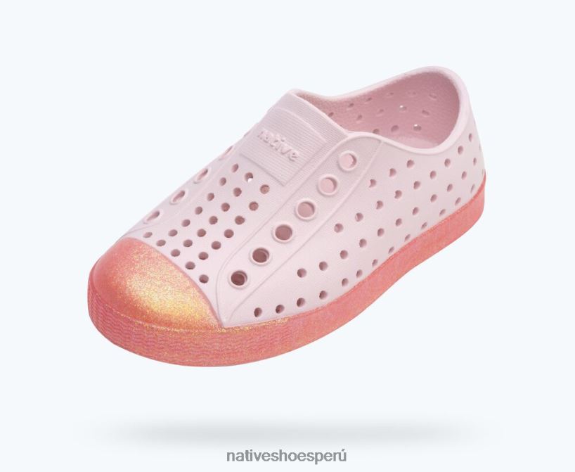 educacion fisica Native Shoes niños jefferson bling rosa leche/princesa bling HV64F8182 calzado