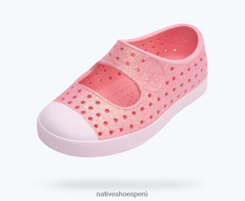 educacion fisica Native Shoes niños jefferson enebro bling princesa bling/rosa leche HV64F8233 calzado
