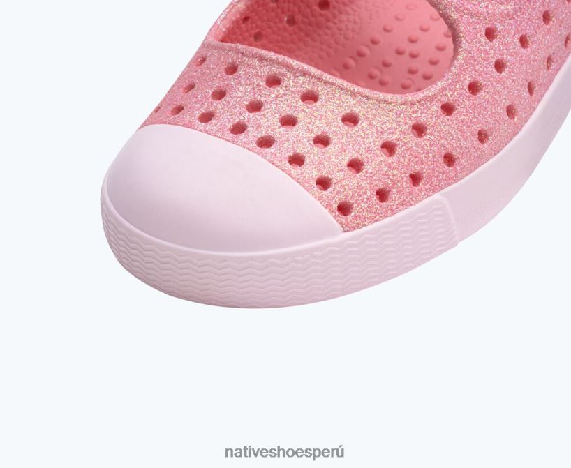 educacion fisica Native Shoes niños jefferson enebro bling princesa bling/rosa leche HV64F8233 calzado