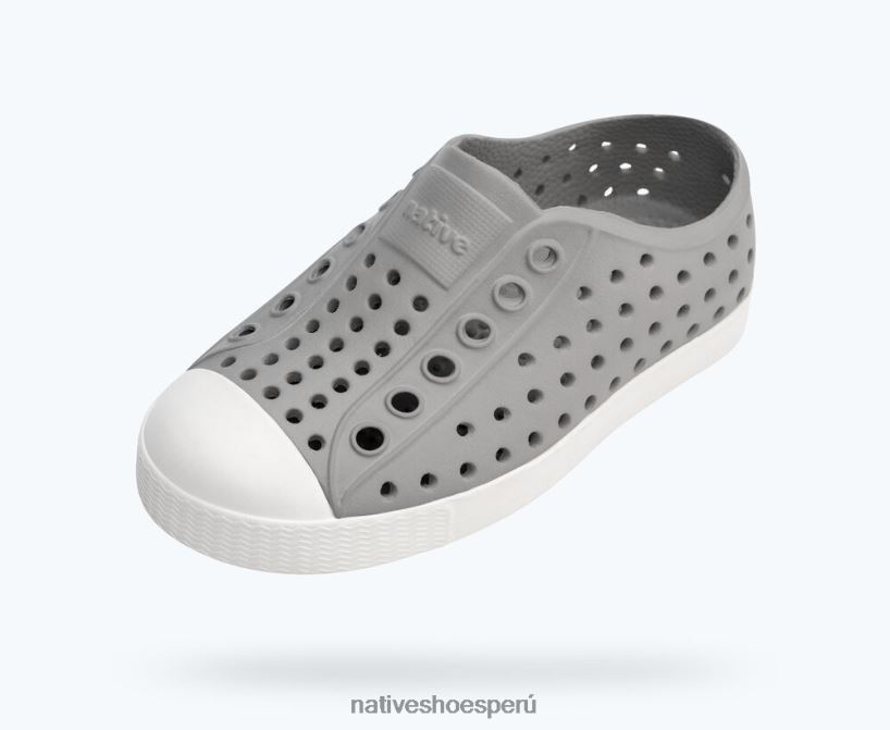educacion fisica Native Shoes niños jefferson gris paloma/blanco concha HV64F8132 calzado