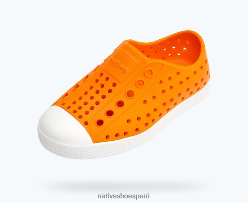educacion fisica Native Shoes niños jefferson naranja ciudad / blanco concha HV64F8126 calzado