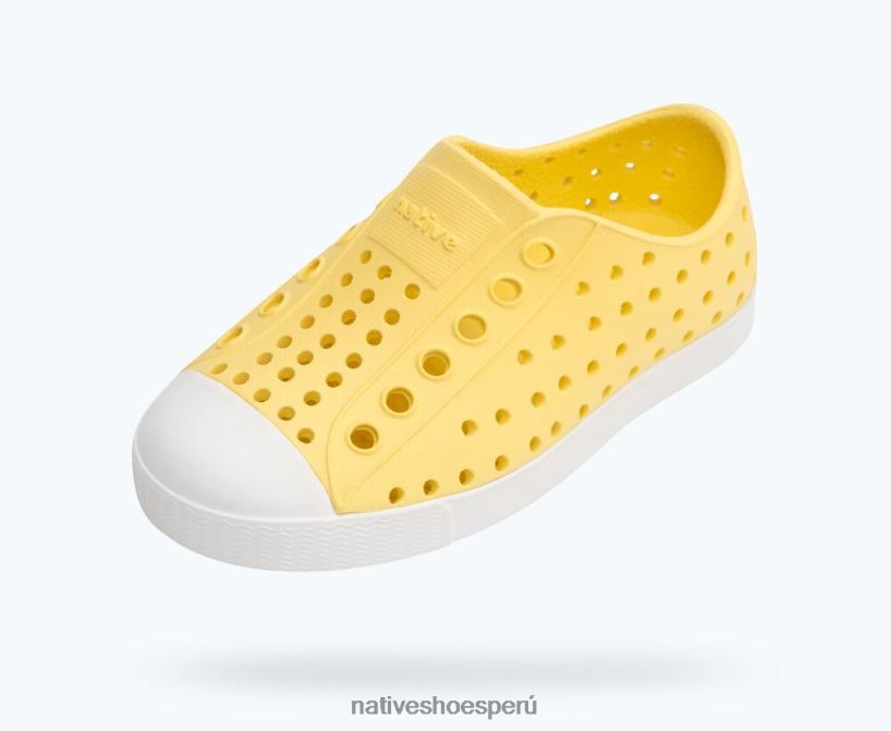 educacion fisica Native Shoes niños jefferson plátanos desaparecidos amarillo/cáscara blanca HV64F8237 calzado