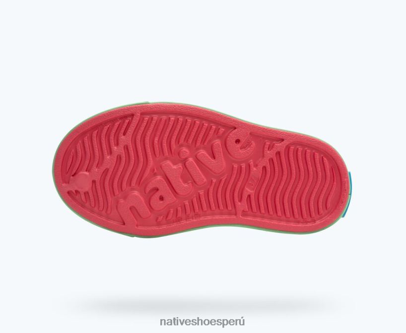 educacion fisica Native Shoes niños jefferson rosa deslumbrante/verde caramelo HV64F8117 calzado