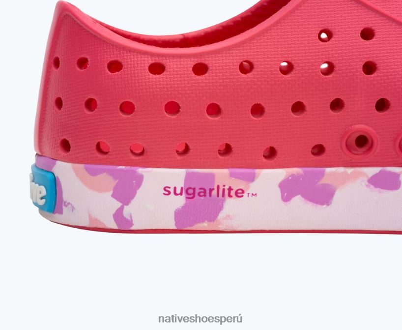 educacion fisica Native Shoes niños jefferson sugarlite jaspeado mármol rosa deslumbrante/princesa winterberry HV64F8213 calzado