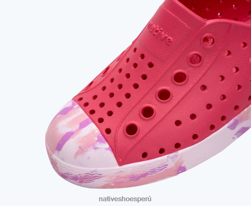 educacion fisica Native Shoes niños jefferson sugarlite jaspeado mármol rosa deslumbrante/princesa winterberry HV64F8213 calzado