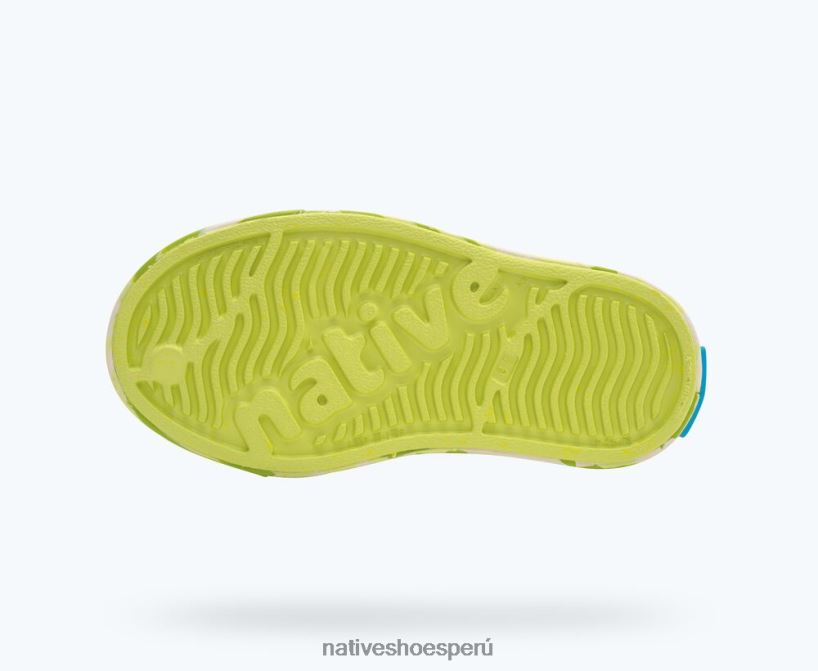 educacion fisica Native Shoes niños jefferson sugarlite jaspeado verde apio/mármol de apio dulce HV64F8184 calzado