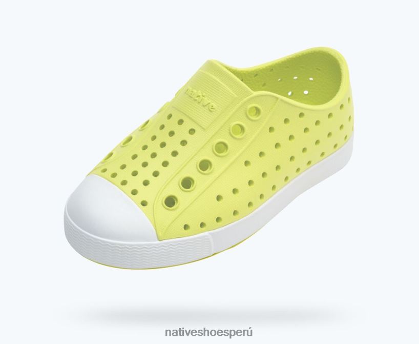 educacion fisica Native Shoes niños jefferson verde apio/cáscara blanca HV64F8116 calzado