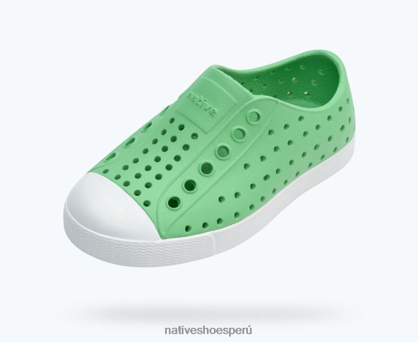 educacion fisica Native Shoes niños jefferson verde caramelo/blanco concha HV64F8251 calzado