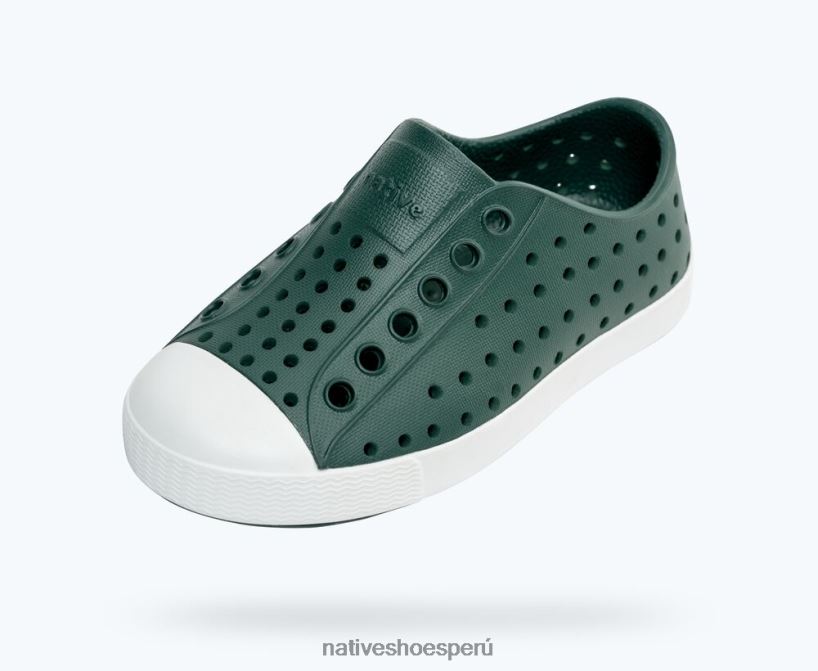 educacion fisica Native Shoes niños jefferson verde espeluznante/blanco concha HV64F8250 calzado