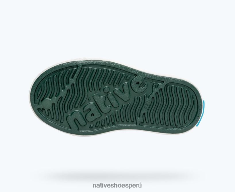 educacion fisica Native Shoes niños jefferson verde espeluznante/blanco concha HV64F8250 calzado