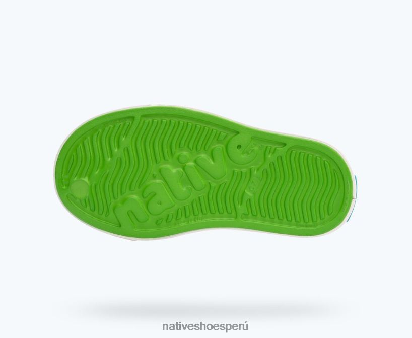 educacion fisica Native Shoes niños jefferson verde saltamontes/ blanco concha HV64F8130 calzado