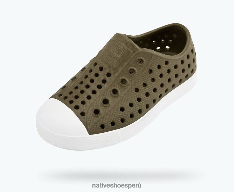 educacion fisica Native Shoes niños jefferson verde utili/blanco concha HV64F8217 calzado