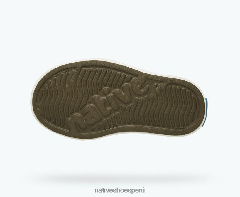 educacion fisica Native Shoes niños jefferson verde utili/blanco concha HV64F8217 calzado