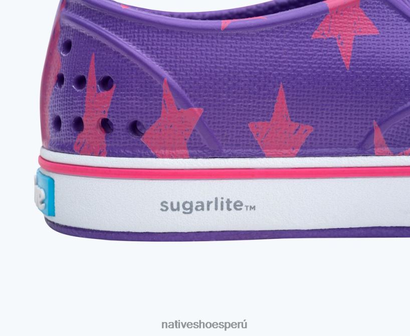 educacion fisica Native Shoes niños millas de impresión sugarlite estrella de mar violeta/ concha blanca/ estrellas deslumbrantes HV64F8179 calzado